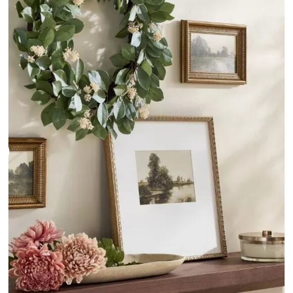 26" Faux Pomegranate Leaf Wreath - Hearth & Hand™ with Magnolia - Picture 2 of 8